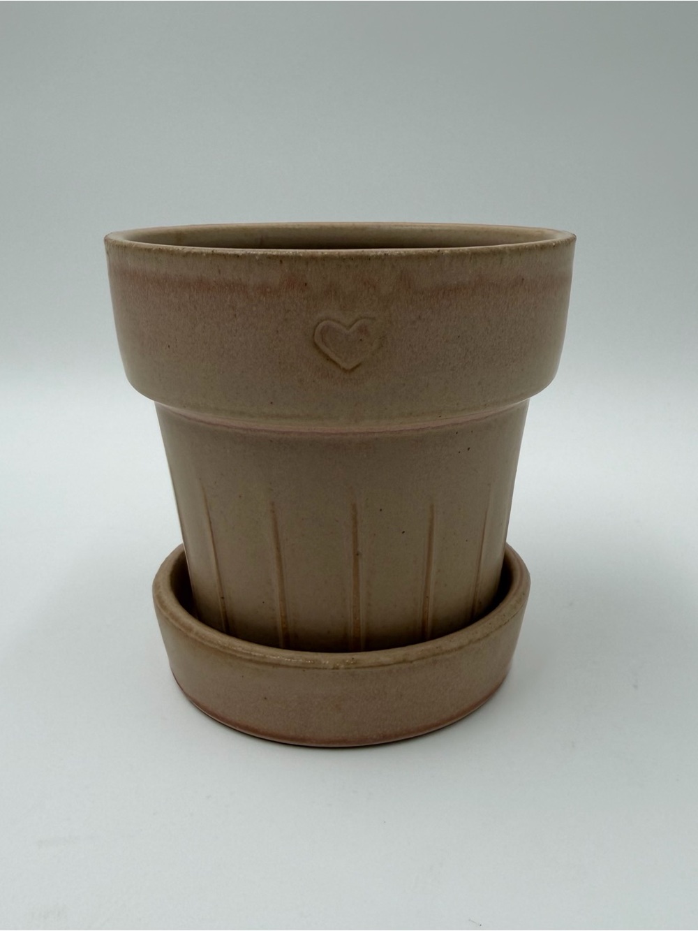 Hearth & Hand Heart Stoneware Planter Pot with Saucer